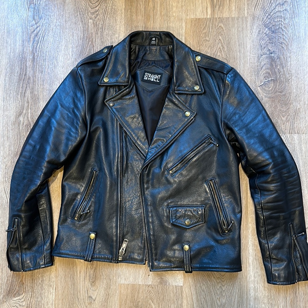 Black Leather Biker Jacket